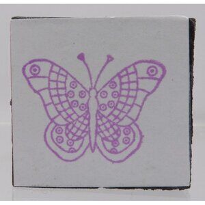 Butterfly Rubber Stamp Square 1.5"x1.5" Crafting Tool